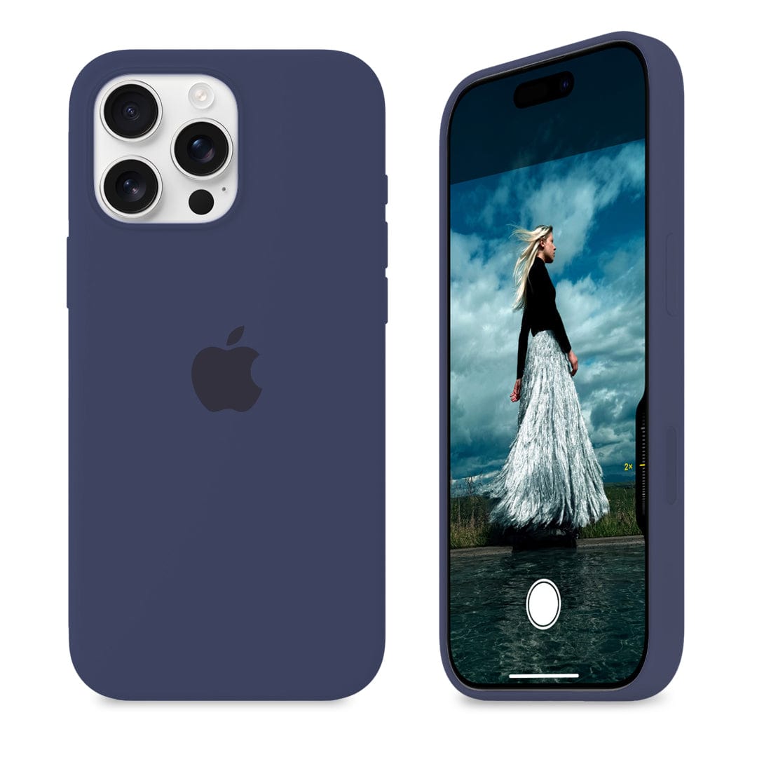 iPhone Silicone Case Midnight Blue Protective Phone Back Cover