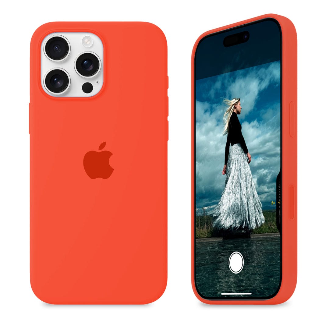 iPhone Orange Silicone Case Protective Phone Back Cover Apple