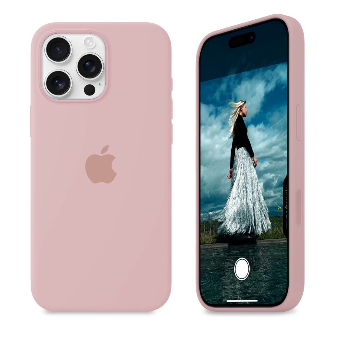 iPhone Silicone Case Pink Sand Full Body Protective Cover