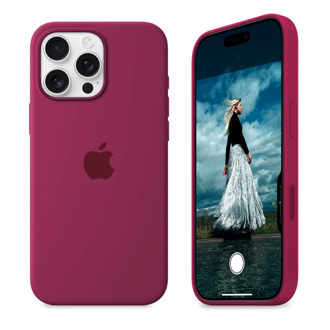 iPhone Rose Red Silicone Case Full Body Protective Coque Apple