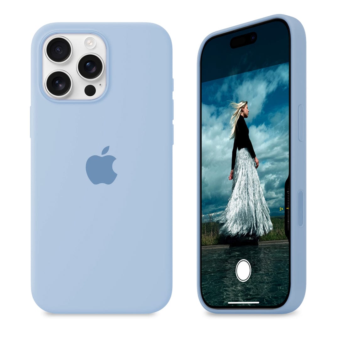 iPhone Silicone Case Sky Blue Full Body Protective Phone Back Cover Apple