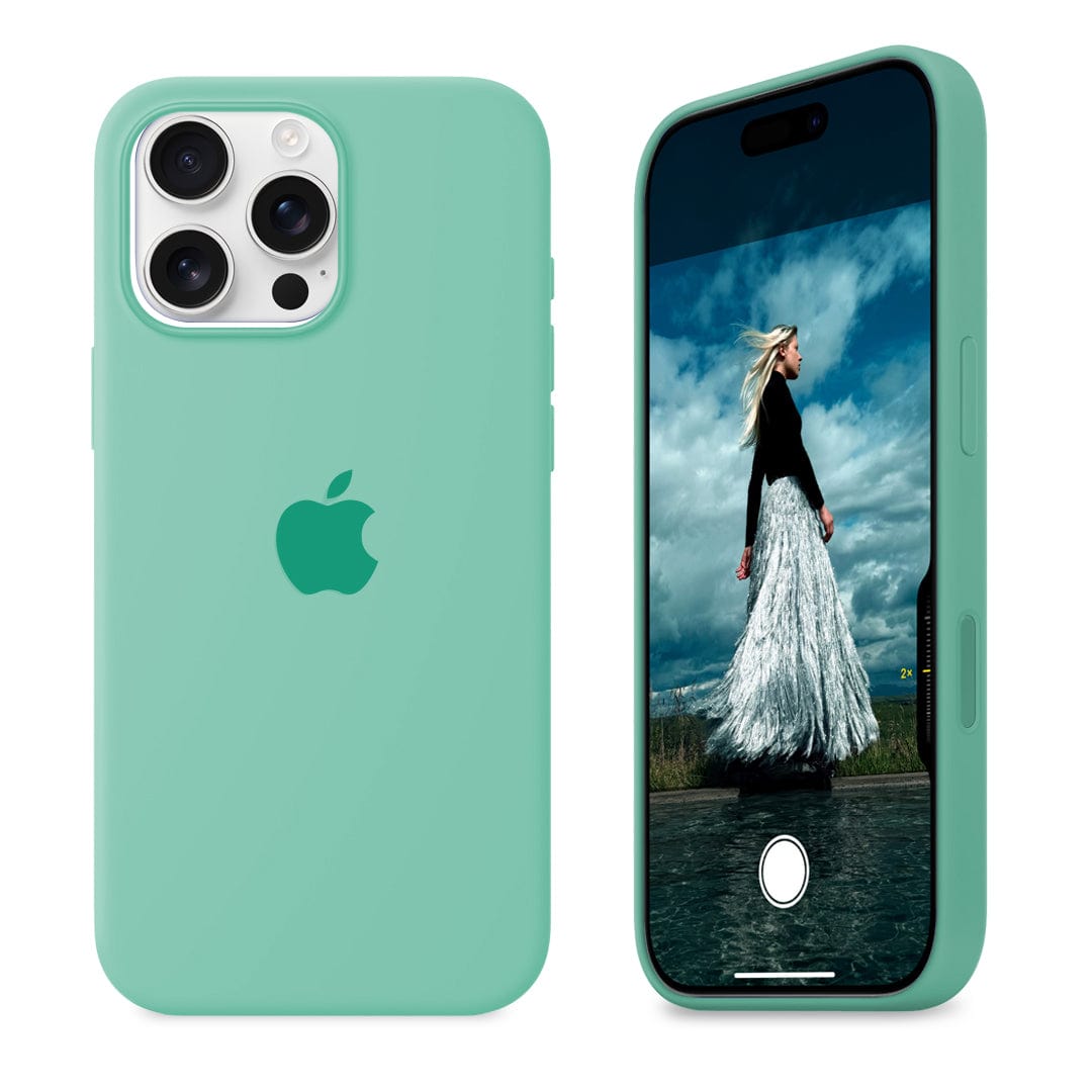 iPhone Spearmint Green Silicone Case Full Body Protective Cover