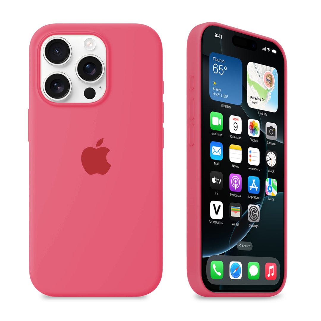 iPhone Silicone Case Pink Citrus Full Body Protective Cover Apple