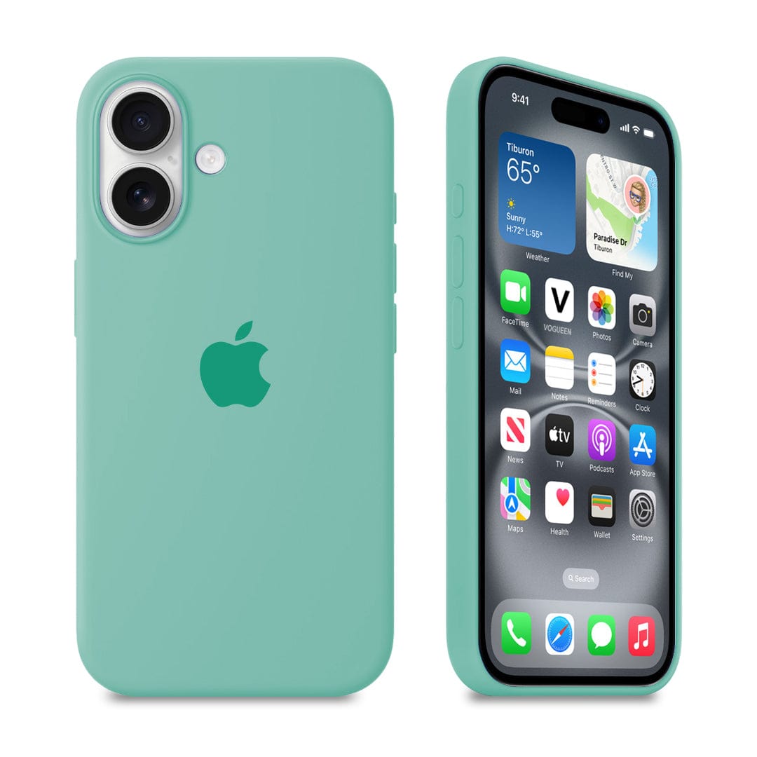 iPhone Spearmint Green Silicone Case Full Body Protective Cover