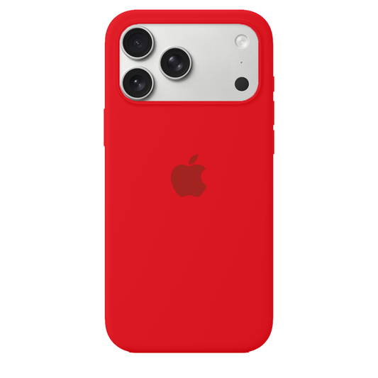 iPhone Silicone Case Red Protective Phone Back Cover