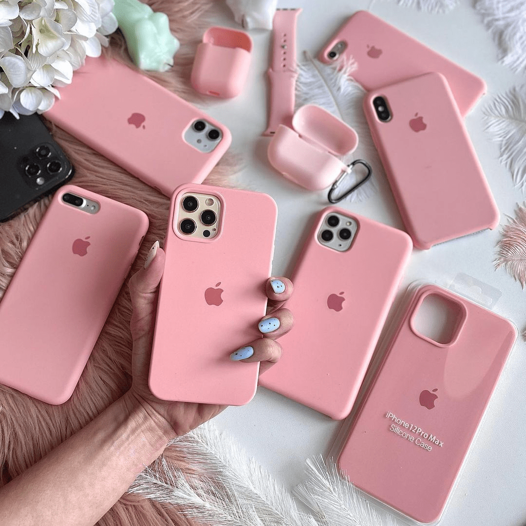 iPhone Candy Pink Silicone Case Protective Phone Cover Apple