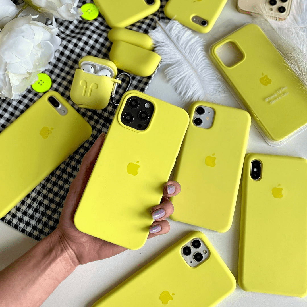 iPhone Flash Yellow Silicone Case Full Body Protective Cover