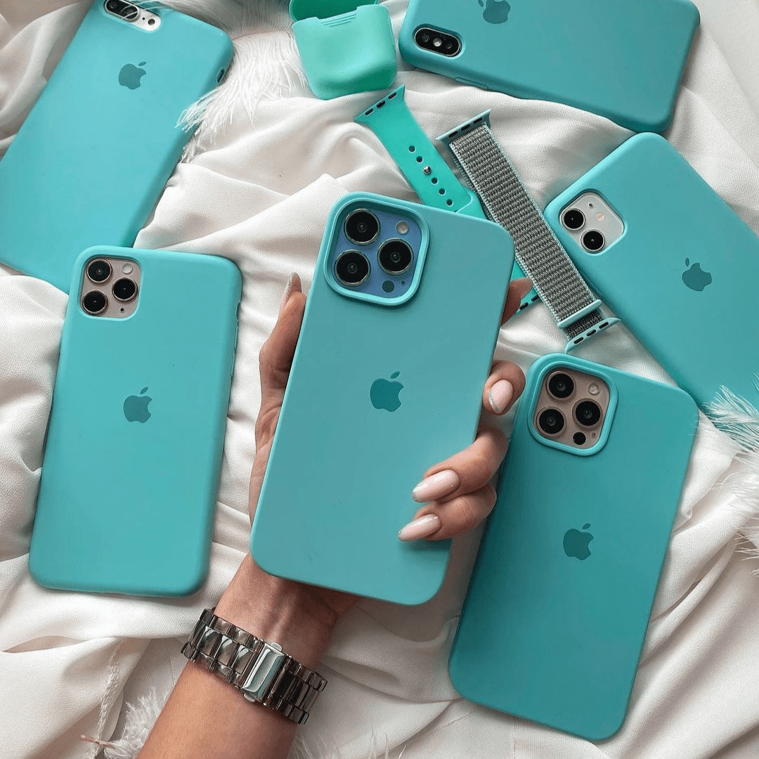 iPhone Silicone Case Ice Sea Blue Protective Phone Cover Apple