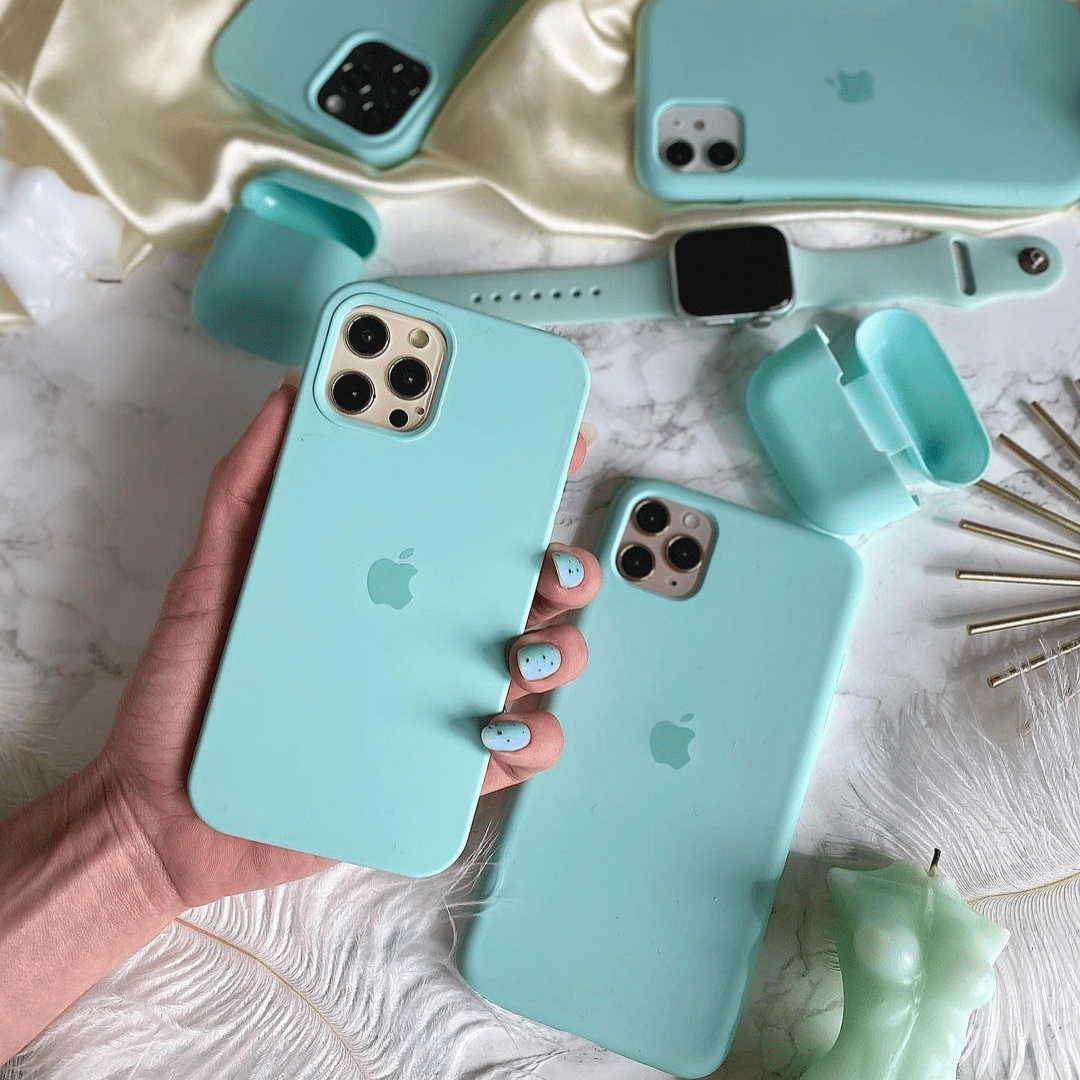 iPhone Silicone Glacier Blue Protective Case Apple