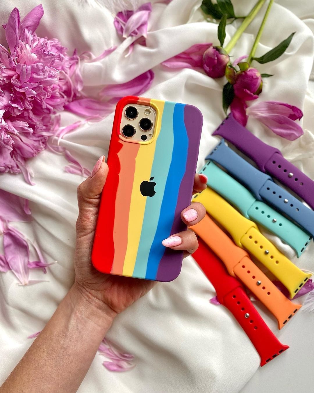 iPhone Silicone Rainbow Protective Phone Case