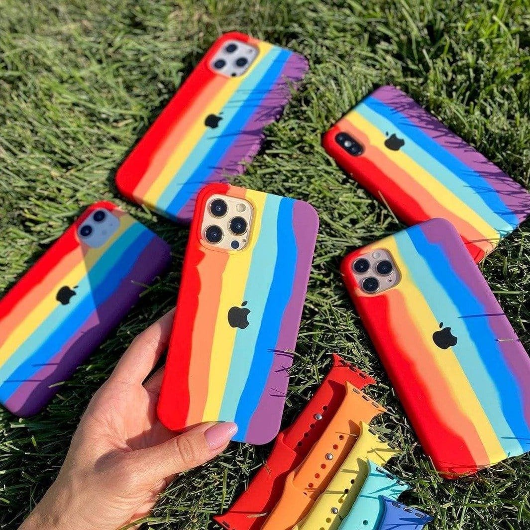 iPhone Silicone Rainbow Protective Phone Case