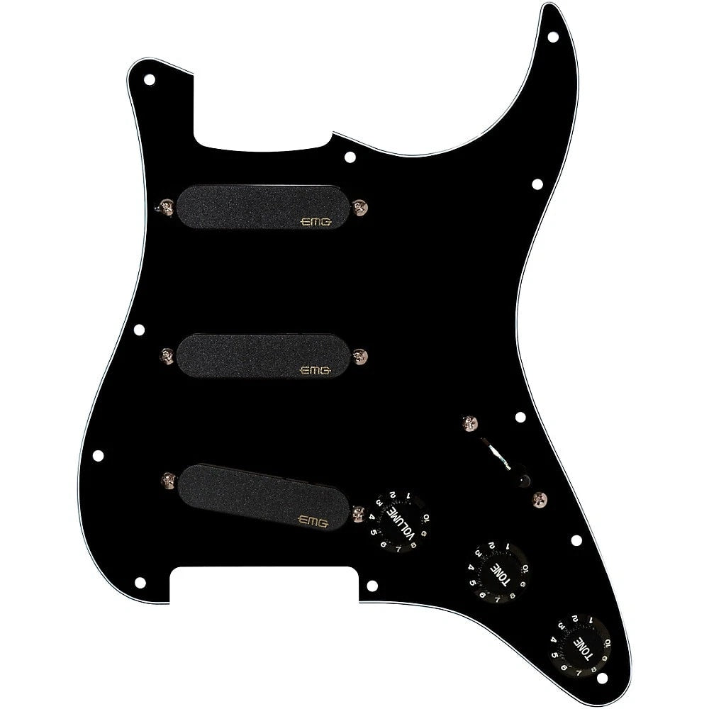 EMG DG20 Alnico Loaded Pickguard Set Total Eclipse Black Prewired