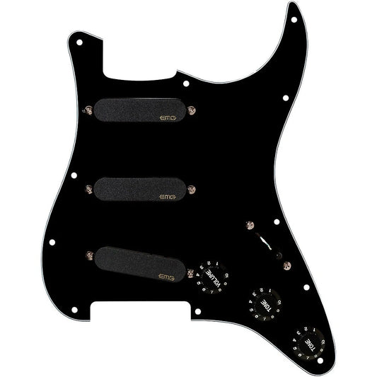 EMG DG20 David Gilmour Prewired/Loaded Pickguard Set, Total Eclipse Black - New