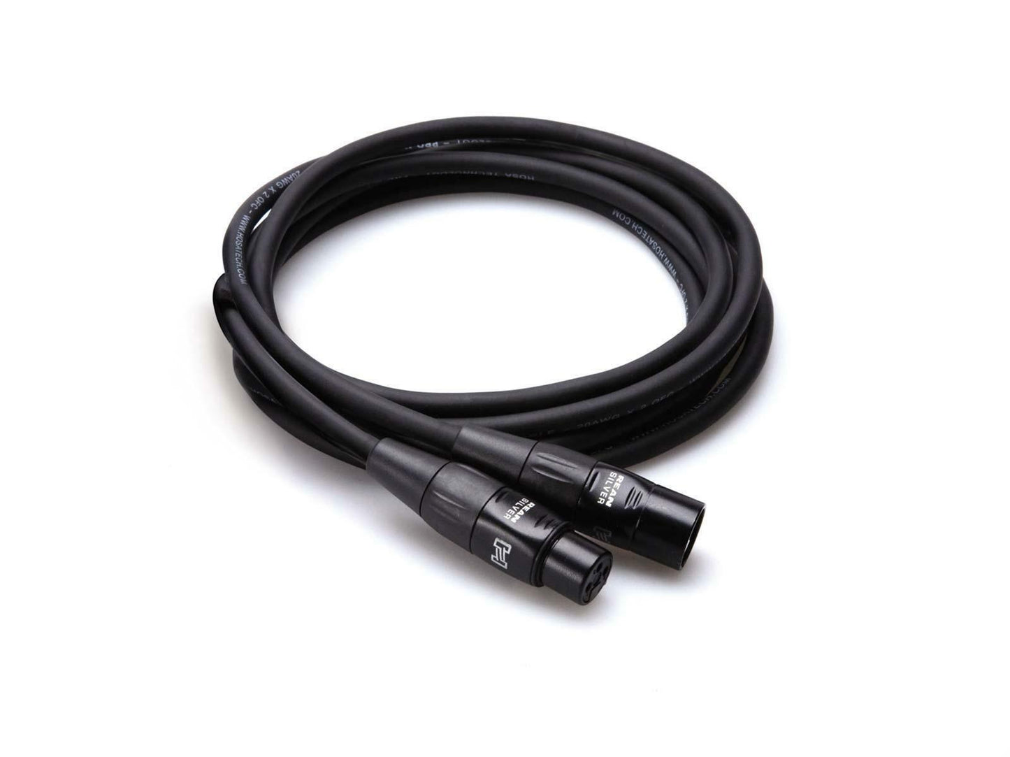 3 Pack Hosa Pro Microphone Cable, Neutrik REAN Connectors REAN XLR3F to XLR3M, HMIC-015 (15 Feet)