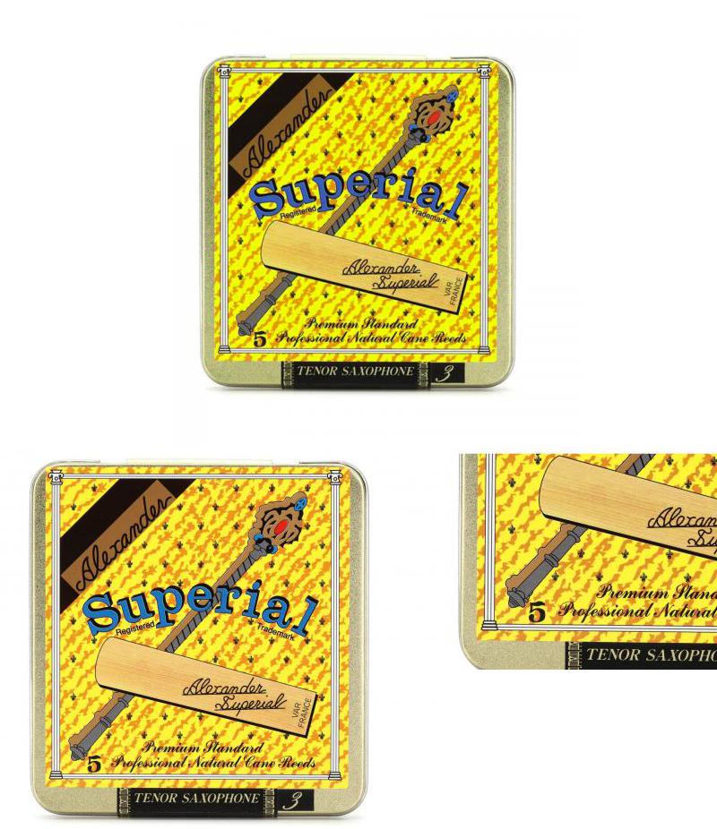 Alexander Reeds Superial Tenor Saxophone Reeds - 3.0 (5-pack)- NEW