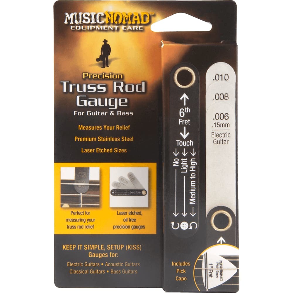 Music Nomad Precision Guitar Truss Rod Gauge Set with Pick Capo MN600 - NEW