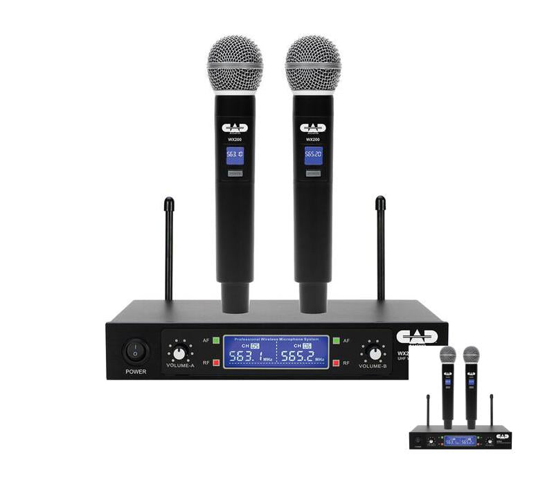 New - CAD Audio WX200 UHF Dual Handheld Wireless Microphone System