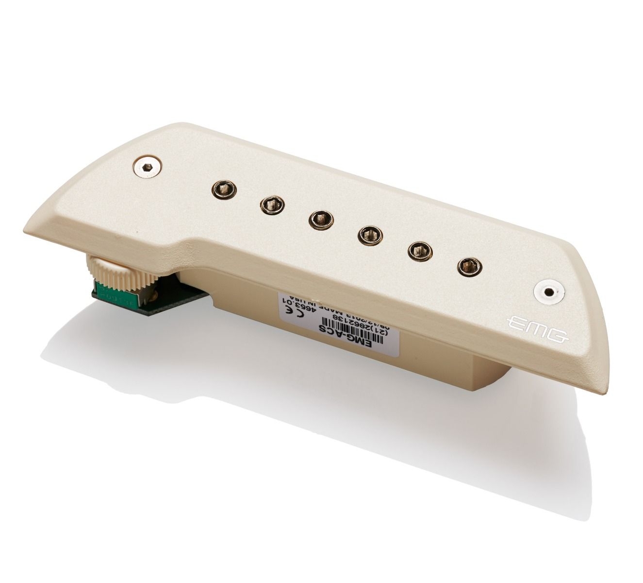 EMG ACS Acoustic Guitar Pickup with Chrome Poles, Ivory-NEW