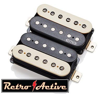 EMG Super 77 Active Humbucker 2-piece Pickup Set - Zebra -NEW