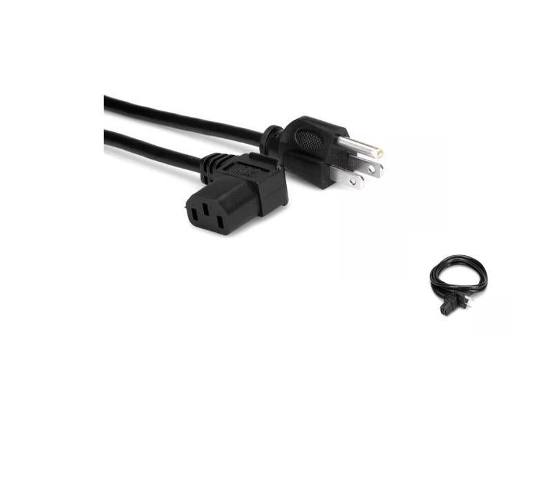 Hosa PWC-143R Power Cord, Right-angle IEC C13 to NEMA 5-15P, 3 Feet - New