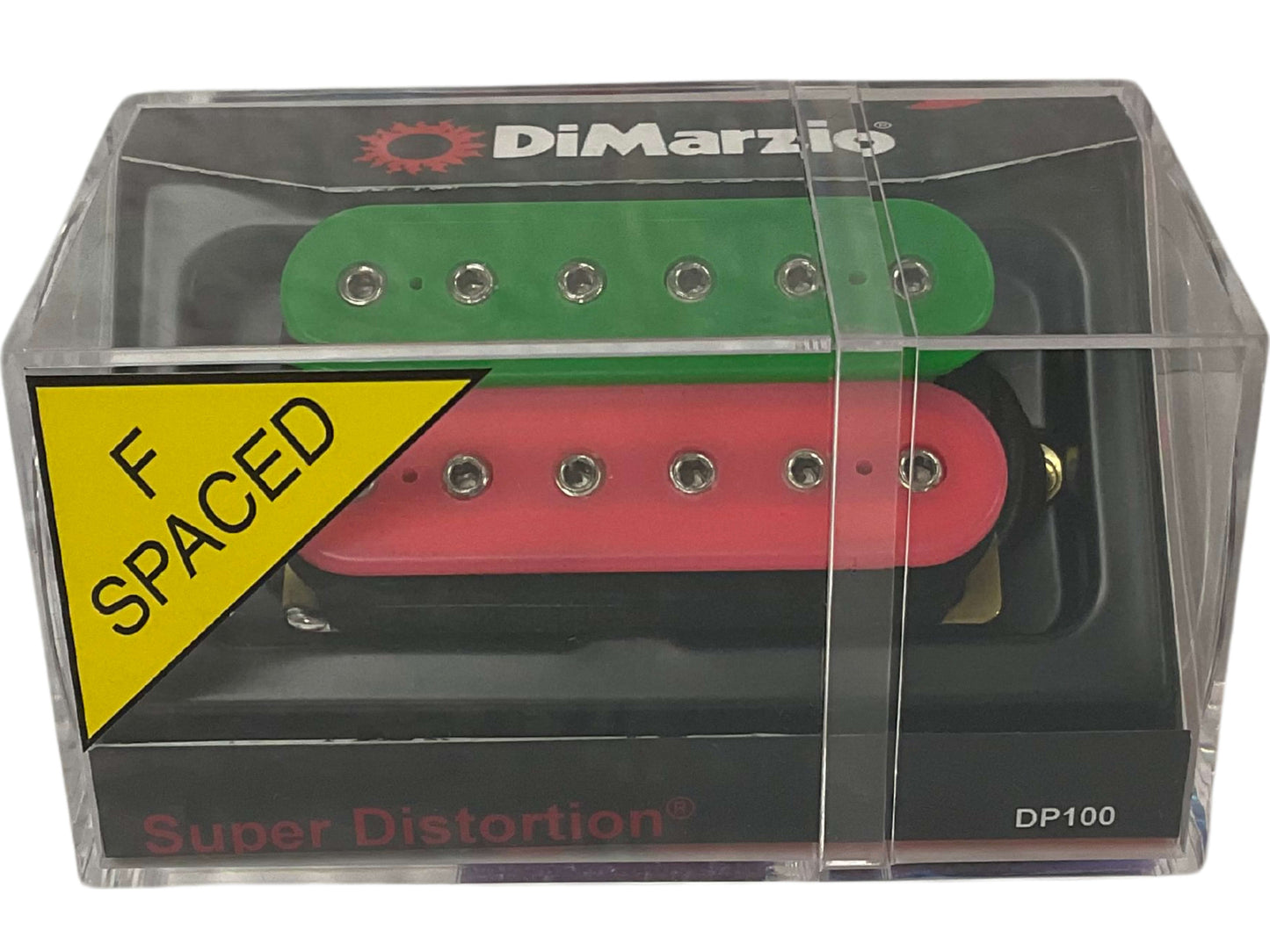 New - Dimarzio Super distortion Humbucker Bridge Pickup - F-spaced pink and green