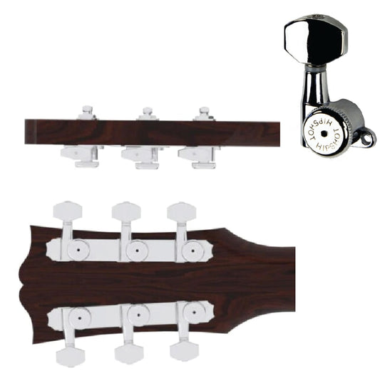 New - Hipshot Guitar Tuner Upgrade Kit for 3+3 Headstocks (10mm Post Holes)