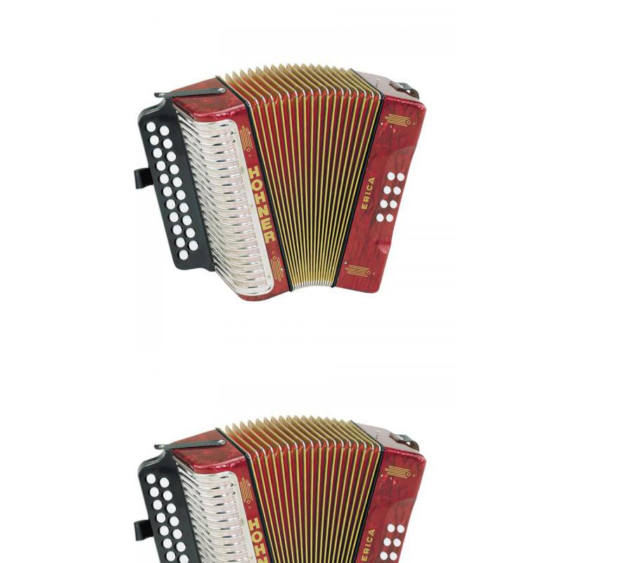 Hohner 1600/2 Erica Diatonic Accordion - Key of G/C - Red-NEW
