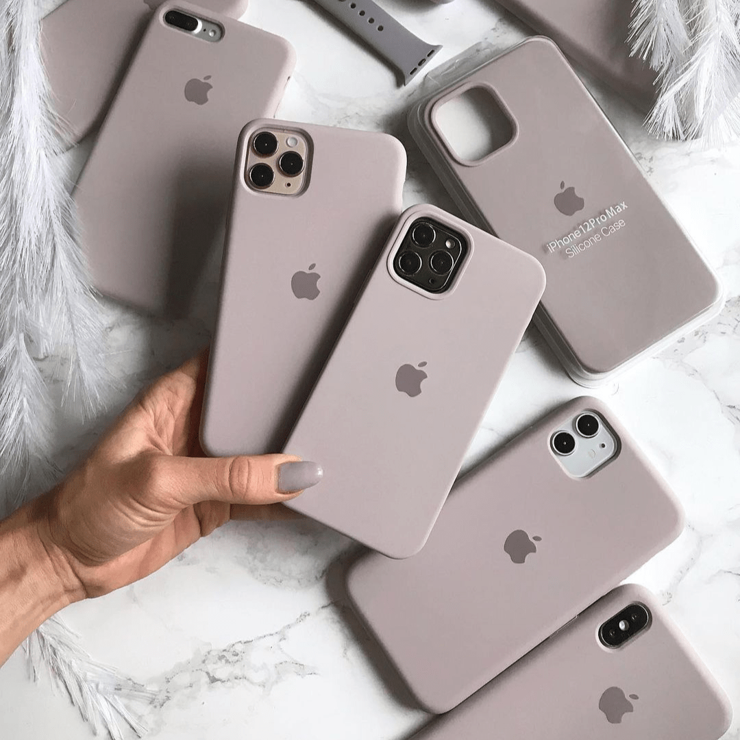 iPhone Silicone Lavender Protective Phone Case LOGO Apple