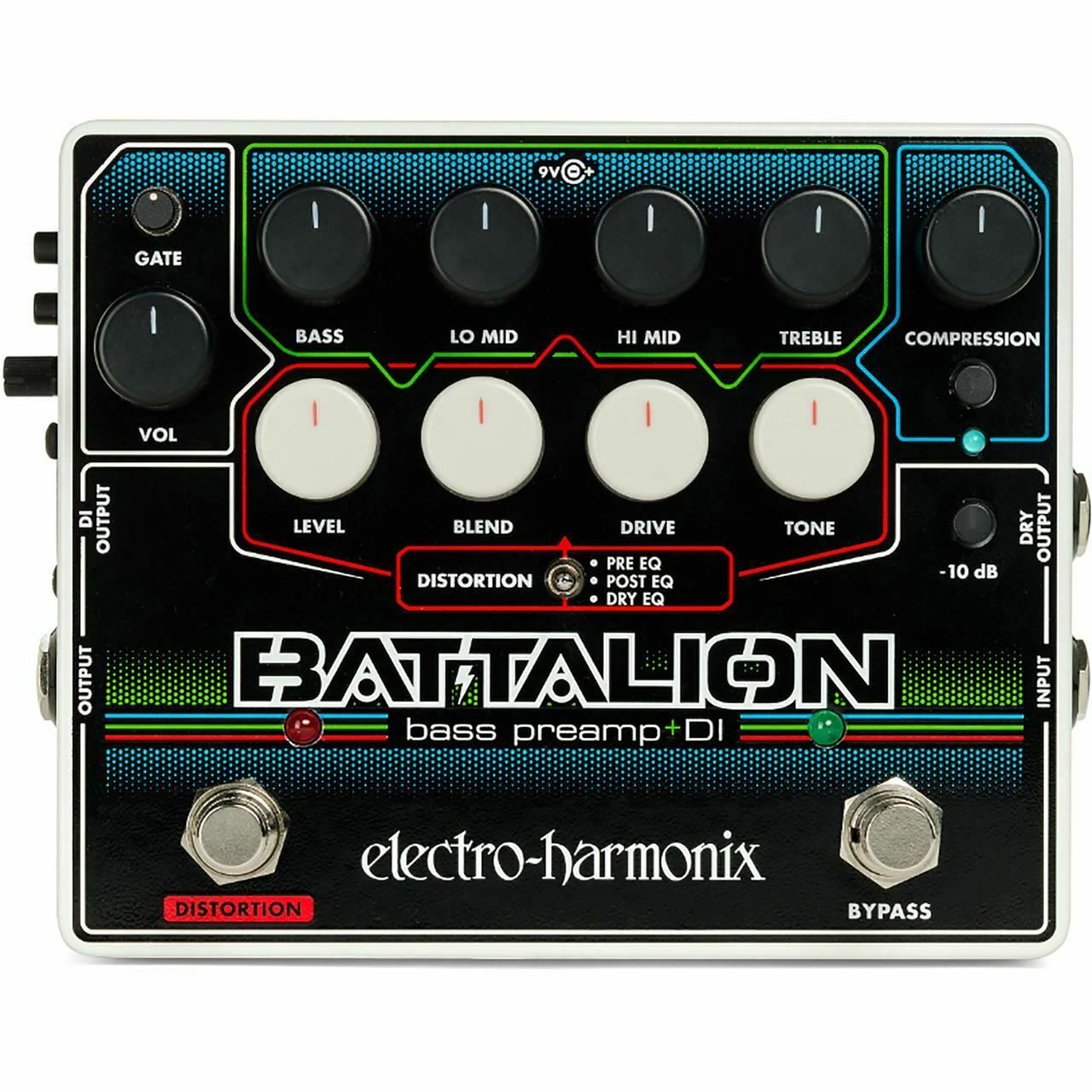 New - Electro Harmonix Battalion Bass Preamp and DI Effects Pedal