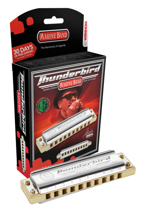 Hohner M2011BXL-LF Marine Band Thunderbird Harmonica – Key of Double Low F-NEW