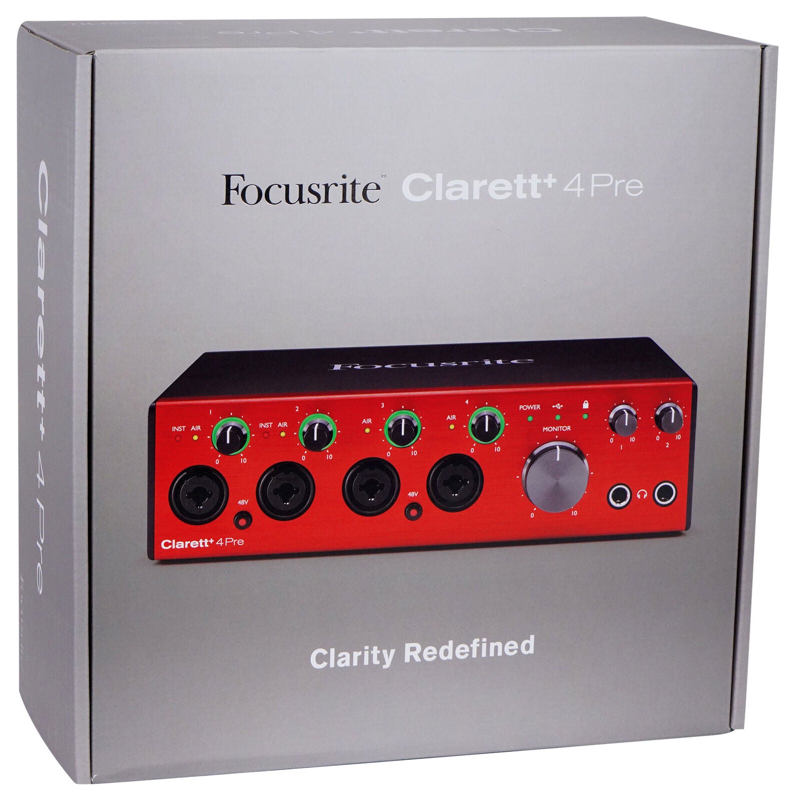 Focusrite Clarett+ 4Pre USB-C Audio Recording Interface, 4 Mic Preamps –  Hertelpro