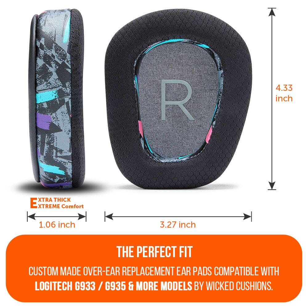 WC FreeZe Cooling Gel Earpads for Logitech G933 G935 Gaming Headset