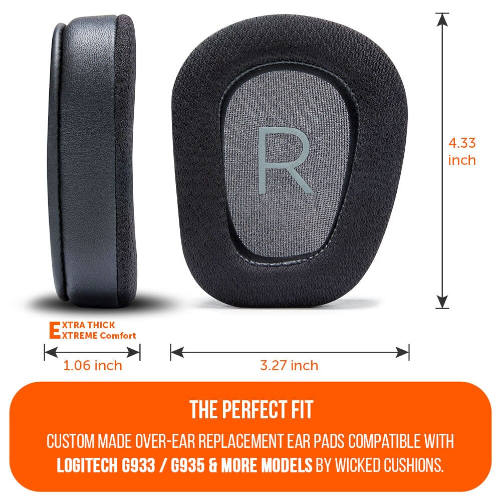 WC FreeZe Cooling Gel Earpads for Logitech G933 G935 Gaming Headset