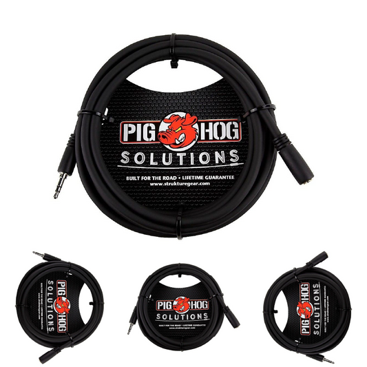 Pig Hog Solutions PHX35-10 HeadPhone Extension Cable, 3.5mm 10ft - New