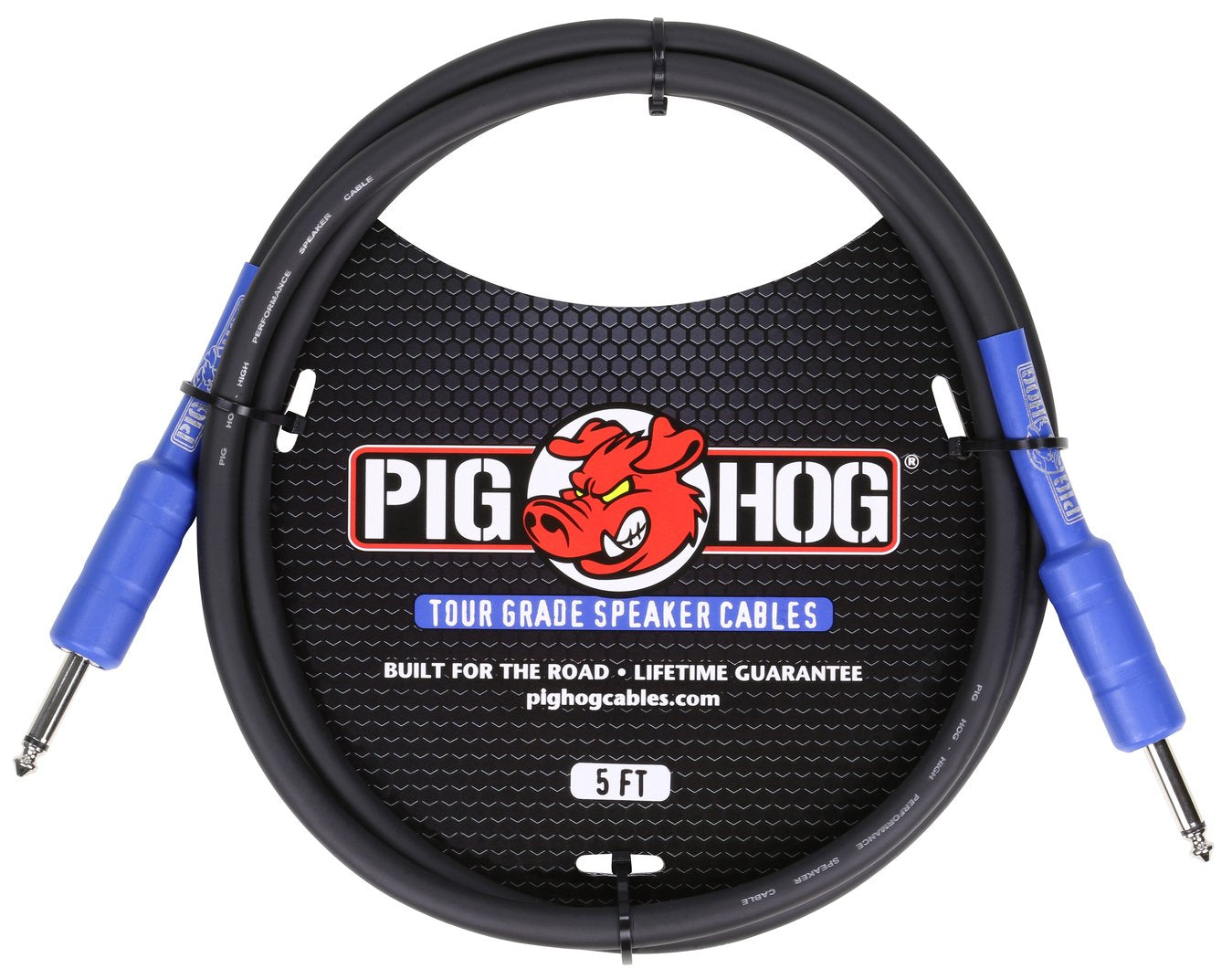 4 Pack Pig Hog PHSC5 9.2mm Gauge Wire Speaker Cable, 5 Ft - New