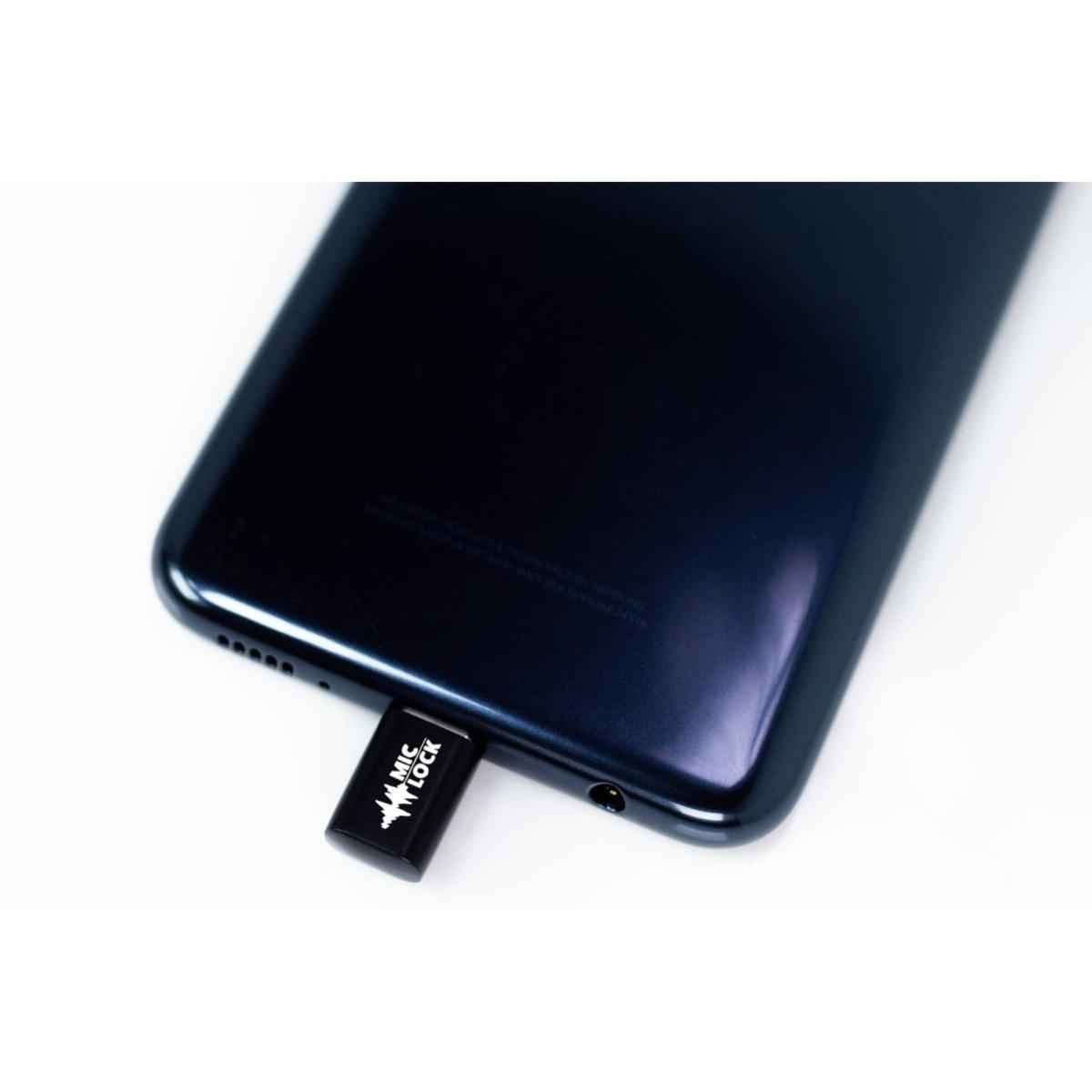 USB-C Mini Single Ended Microphone Blocker Black Mic-Lock
