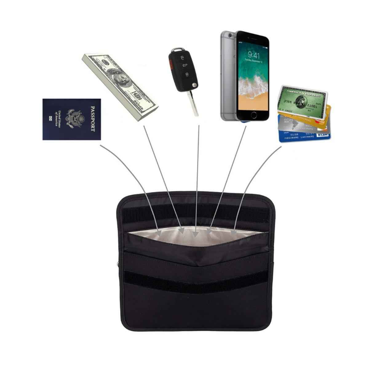 Signal Blocking Faraday Bag Durable Nylon Protective Pouch