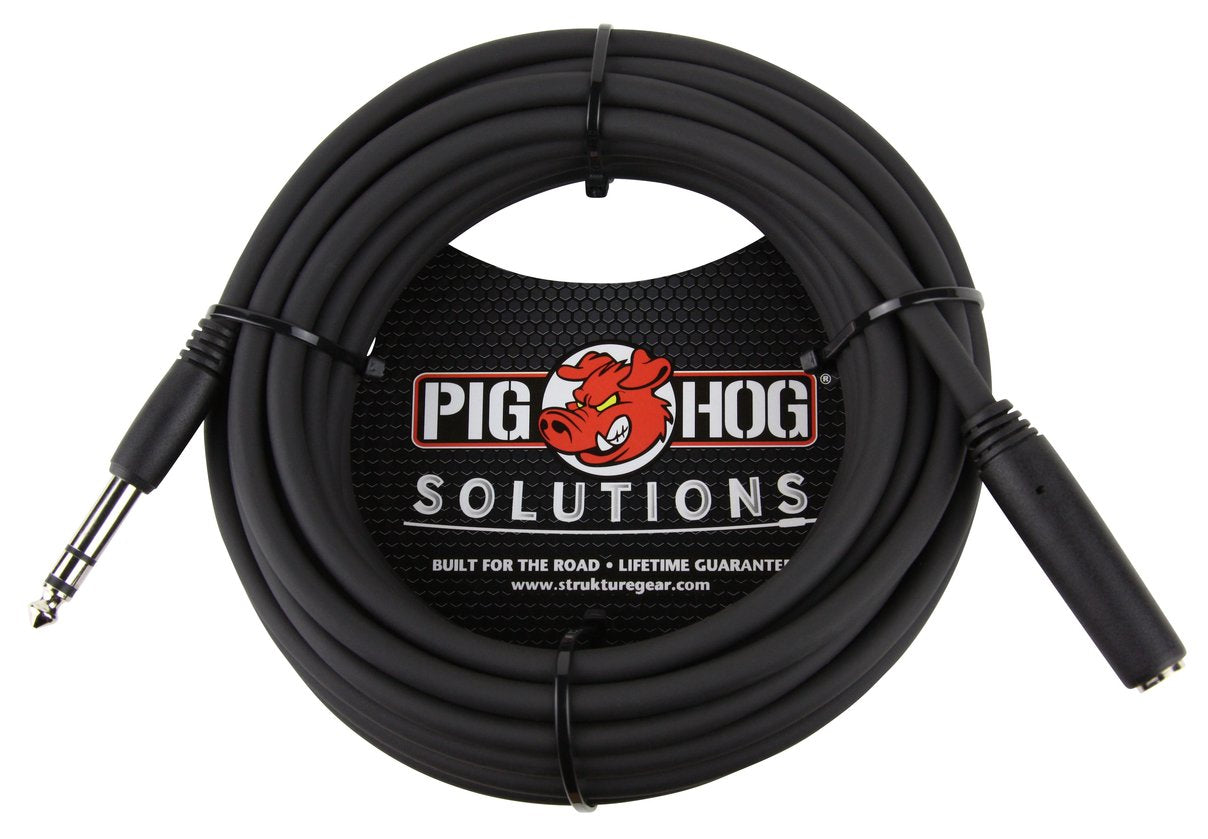6 PACK Pig Hog PHX14-25 Solutions - 25ft Headphone Extension Cable, 1/4" - NEW