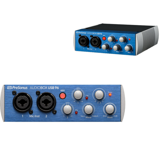 PreSonus AudioBox USB 96 USB 2.0  Audio Recording Interface,96Khz, 2 Mic input & Studio One Artist