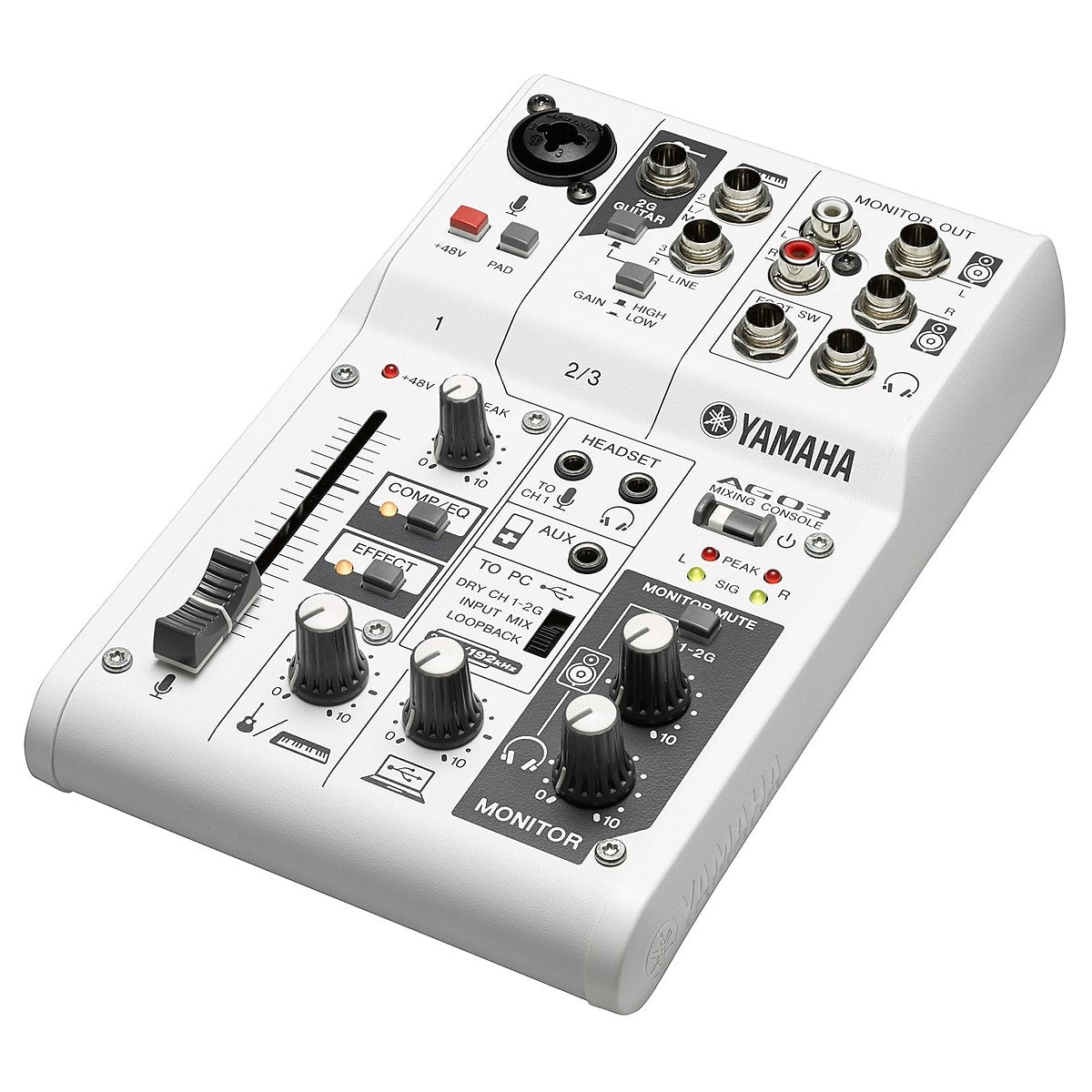 New - Yamaha AG03 3-Channel Studio Live Mixer & USB Audio Interface with Built-in DSP