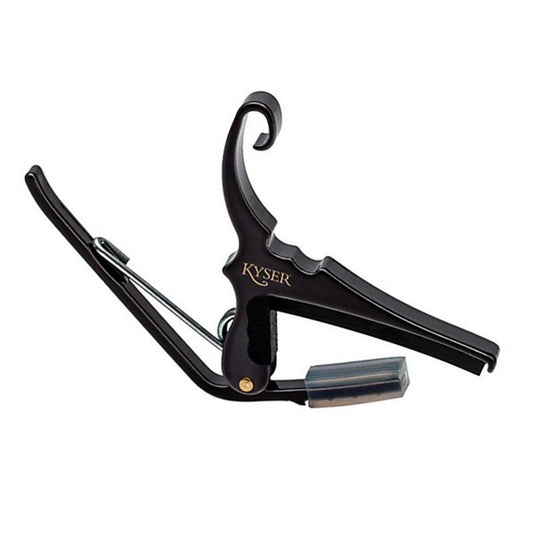 Kyser KG6B 6 String acoustic guitar Quick Change Capo - Black, NEW