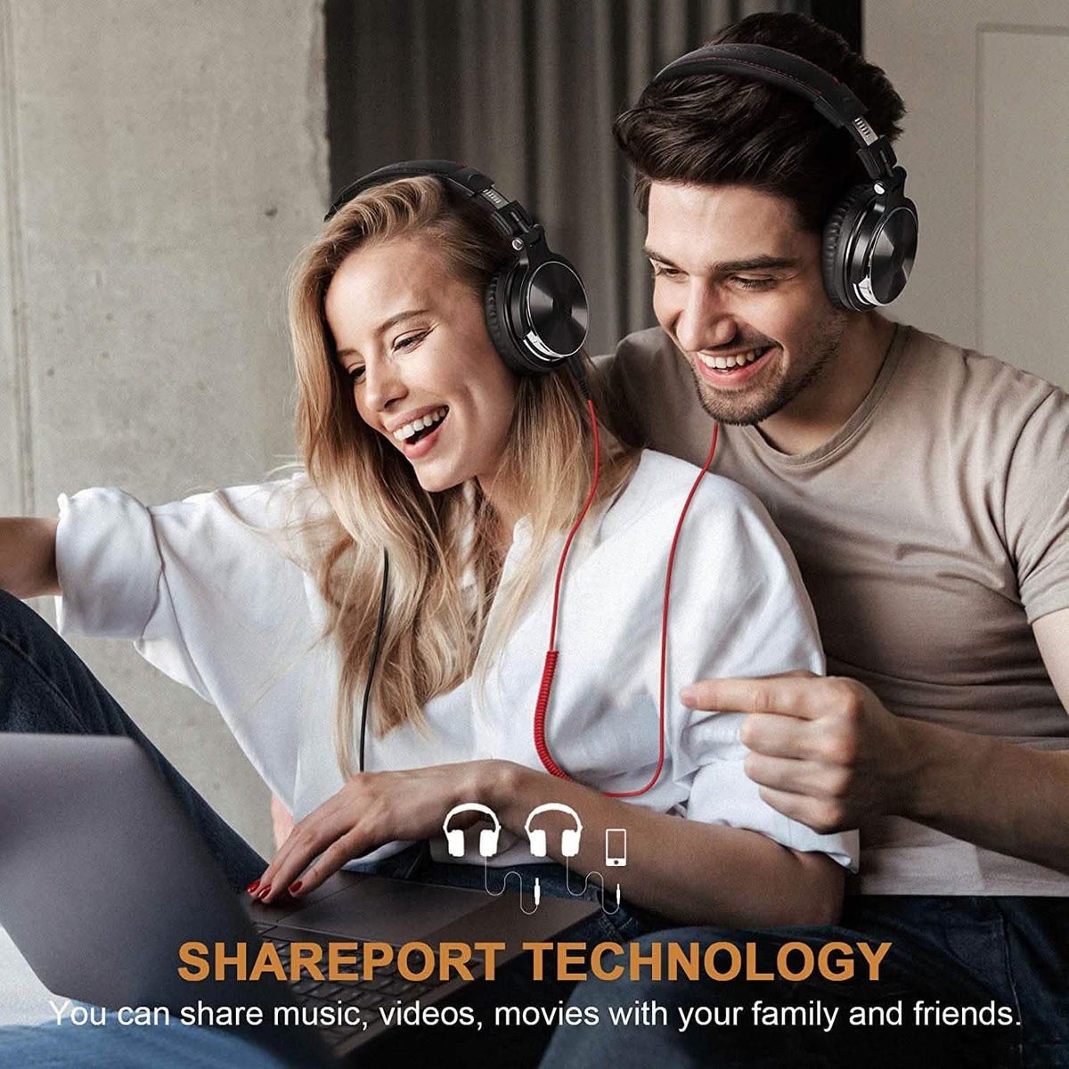 Wired Over Ear Headphones Studio Monitor & Mixing DJ Stereo Headsets OneOdio