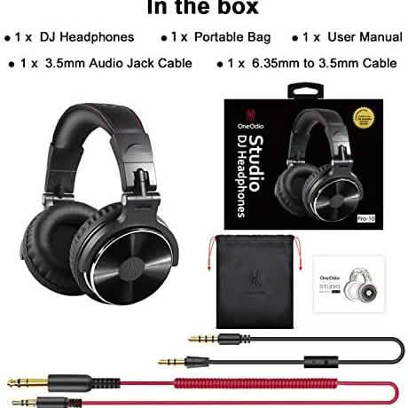 Wired Over Ear Headphones Studio Monitor & Mixing DJ Stereo Headsets OneOdio