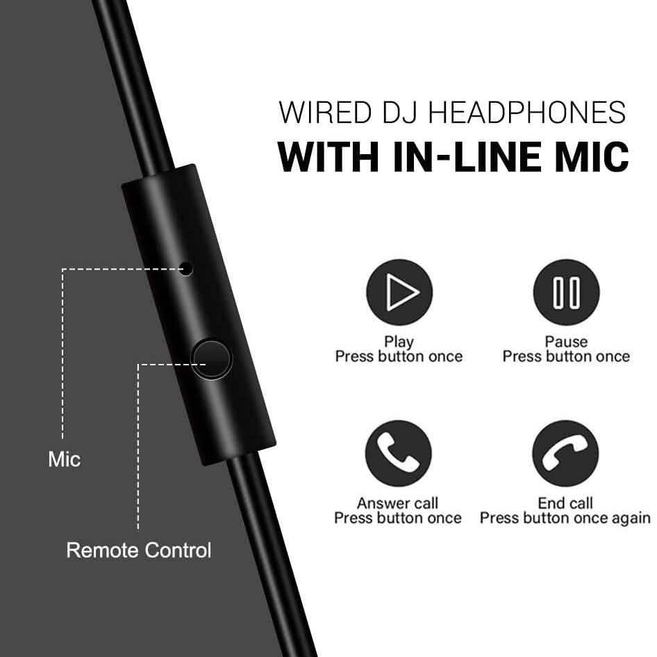Wired Over Ear Headphones Studio Monitor & Mixing DJ Stereo Headsets OneOdio