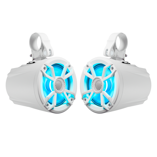 N5 White Marine Clamps Speakers Marine Mounts NOAM Audio