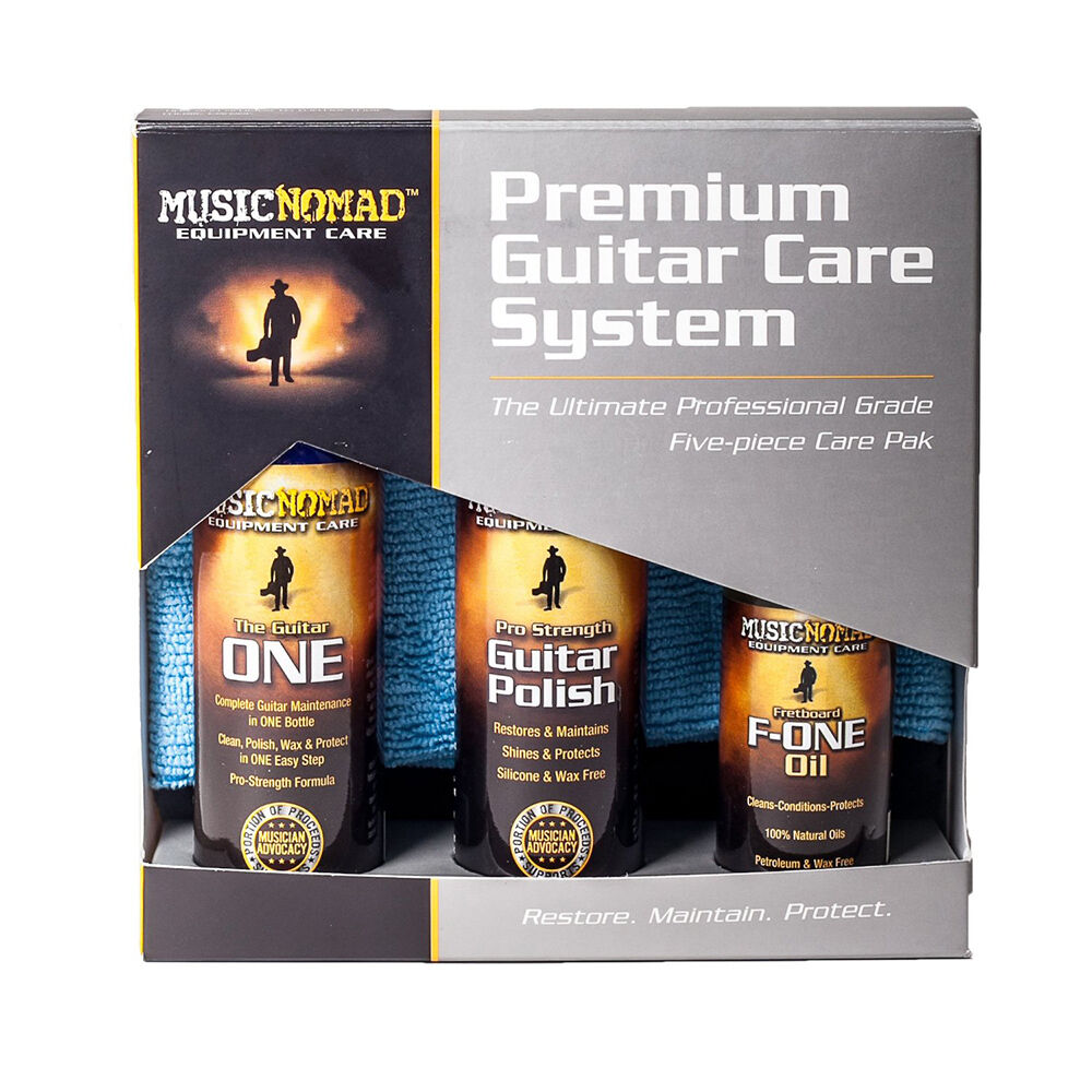 Music Nomad MN108 Premium Guitar Care 5-Piece Kit (5 Products in One Pak) - NEW