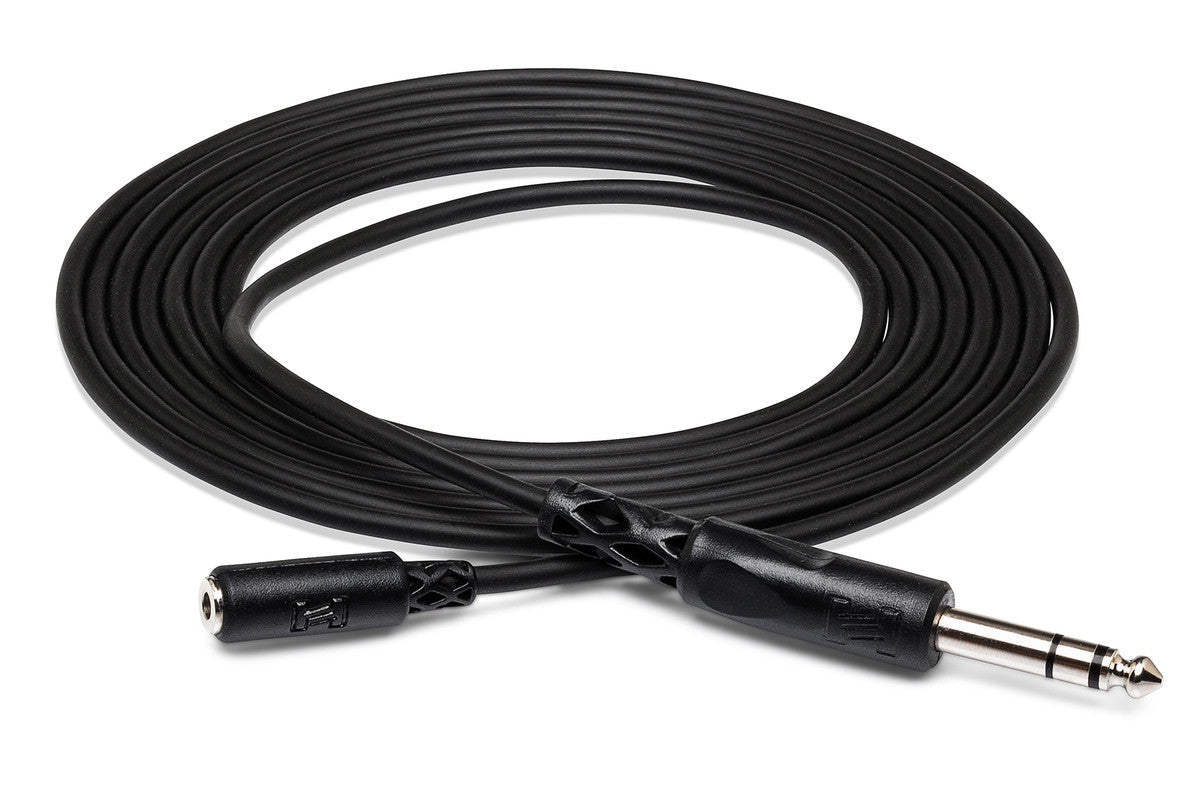 Hosa MHE-325 3.5mm TRS Female to 1/4-inch TRS Male Extension Cable - 25 foot-NEW