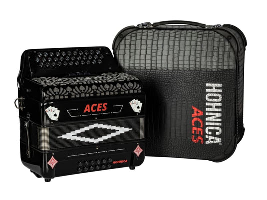 Hohner Hohnica ACES II 34 Button 3 Switches Key of EAD Diatonic Accordion-NEW