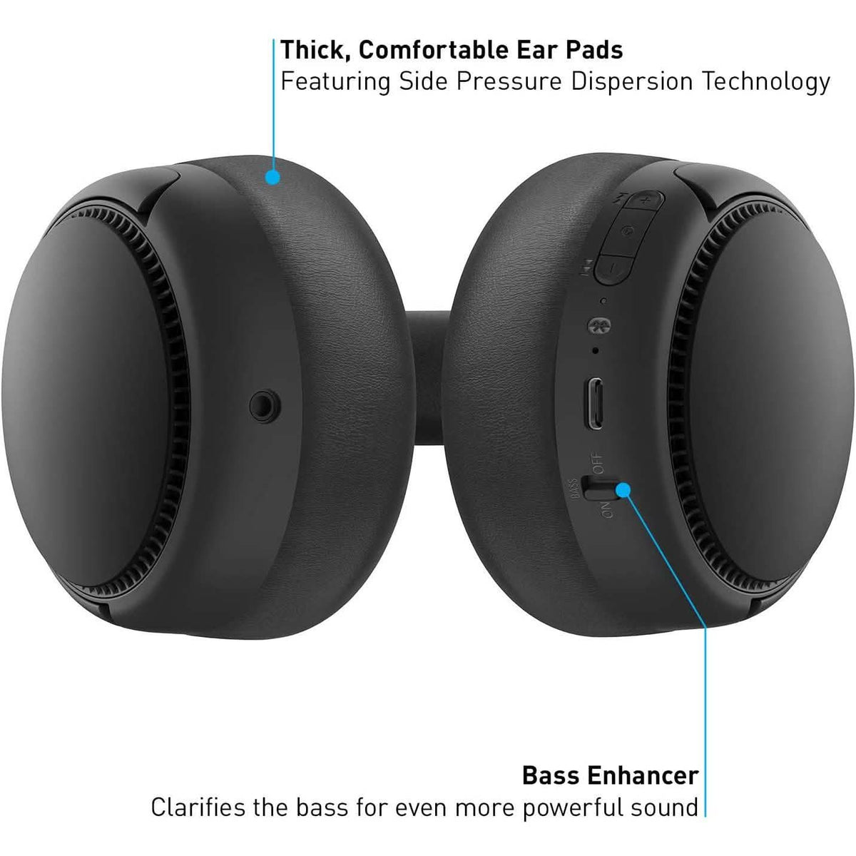 Deep Bass Wireless Bluetooth Immersive Headphones Panasonic RB-M300B