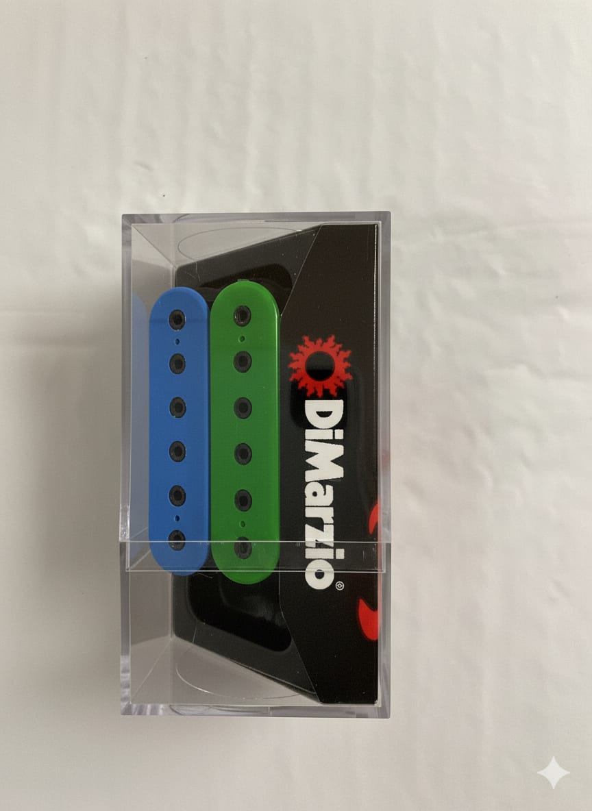 DiMarzio DP159 Evolution Bridge Pickup - F-spaced, Blue and Green -NEW